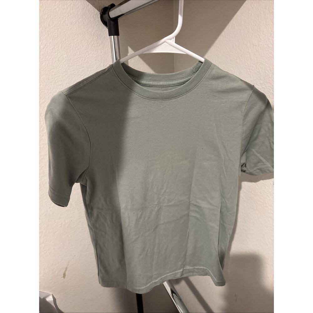 Boys T Shirt Large 10/12 Wonder Nation Green Pre Owned Good Condition (A19)